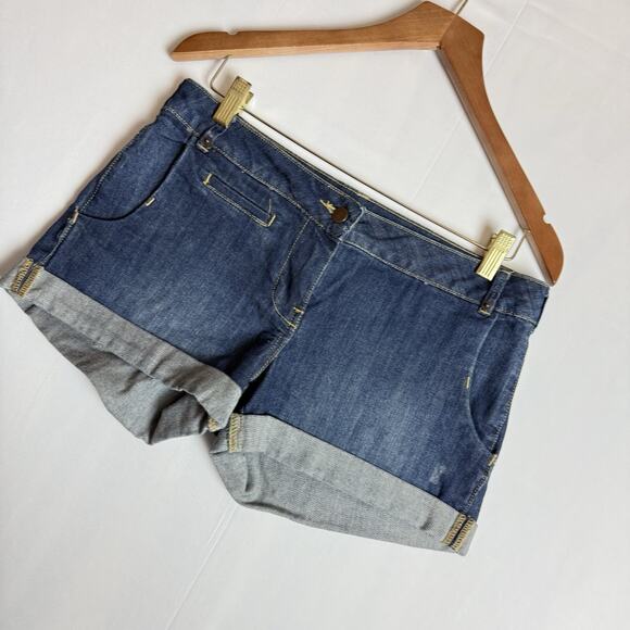 Witchery Australia Denim‎ Shorts Womens Size 10 Dark Wash Blue Short Cute Comfy - Picture 1 of 10